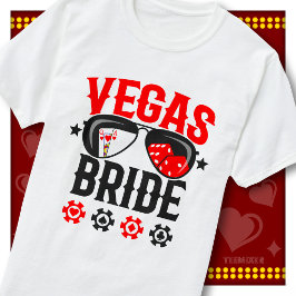 Vegas Brud Möhippa Casino Kort Solglasögon T Shirt