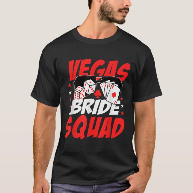 Vegas Brud Sällskap Bröllop Möhippa  T Shirt (Framsida)