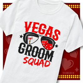 Vegas Brudgumssquad Bröllopsfest Casino Crew T Shirt