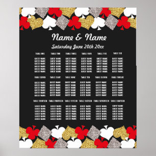 Vegas Casino Bordplacering Bröllop 18 Bord Poster