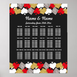 Vegas Casino Bröllopsbord Sittplatser 18 Bord Poster