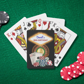 Vegas Casino Night Black Birthday Party Favors Casinokort