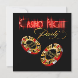 Vegas Casino Night FRÅGA MIG ATT SÄTTA DIN NAMN PÅ Inbjudningar