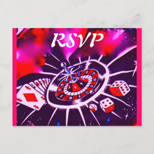 Vegas Casino Theme OSA-inbjudningsbilagor Inbjudan Vykort