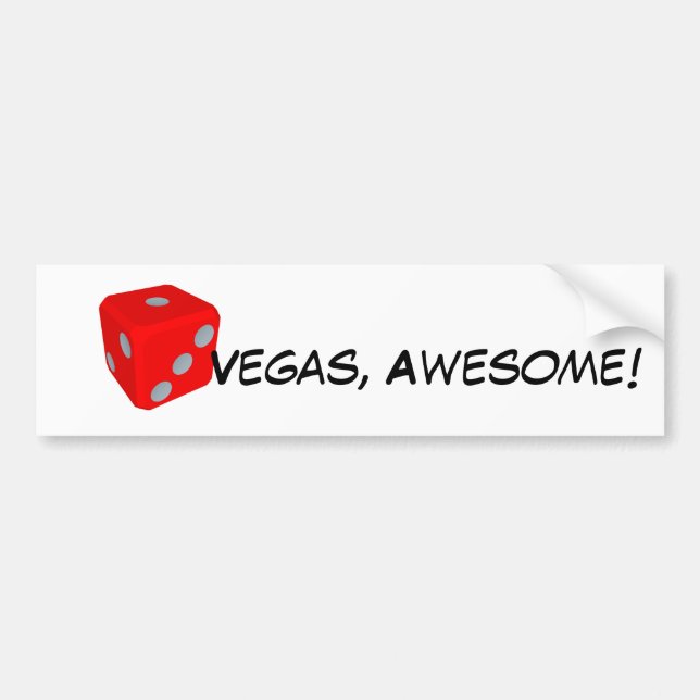 Vegas citationstecken och tärningbildekal bildekal (Framsidan)