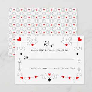 Vegas Cupid's Hearts and Diamonds Bröllop OSA Car Kort