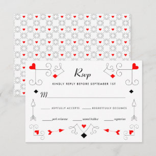 Vegas Cupid's Hearts and Diamonds Bröllop OSA Kort