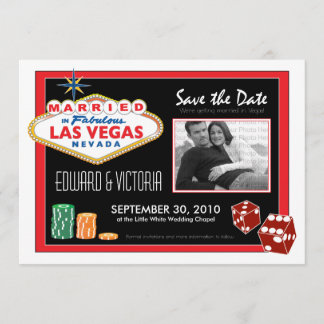 Vegas-destinationsbröllop Spara datuminbjudan Datumet