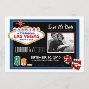 Vegas-destinationsbröllop Spara datuminbjudan Datumet