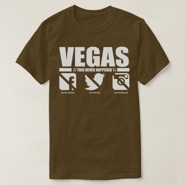 VEGAS Detta har aldrig inträffat T Shirt (Design framsida)