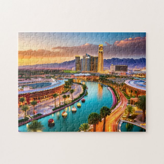 Vegas Easy Brain Art Puzzle Photo Puzzles Internet Pussel (Horisontell)