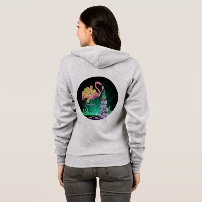 Vegas Flamingo Gnistra Hoodie ✨ 🎆 T Shirt (Hel baksida)
