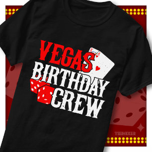 Vegas Födelsedags Crew Casino Fest Matchande Grupp T Shirt