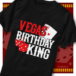 Vegas Födelsedags King Kasino Fest Grupp Crew T Shirt