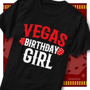 Vegas Födelsedagsflicka Kasino Matchande Festgäng T Shirt