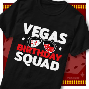 Vegas Födelsedagsgäng Kasino Solglasögon Party Cre T Shirt