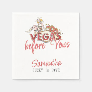 Vegas före vows Kasino Lucky Modern Sängkammarpart Pappersservett
