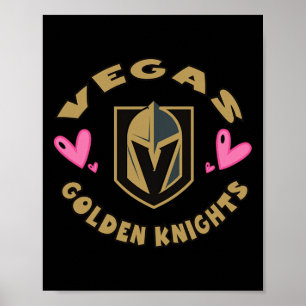 Vegas Golden Knights Valentine Hearts Officiellt L Poster