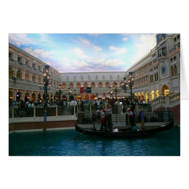 vegas gondola hälsningskort (Framsidan Horizontal)