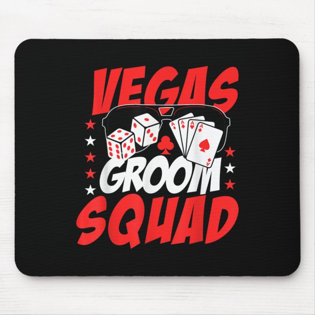 Vegas Groom Squad Bröllop Sängvätning  Musmatta (Framsidan)