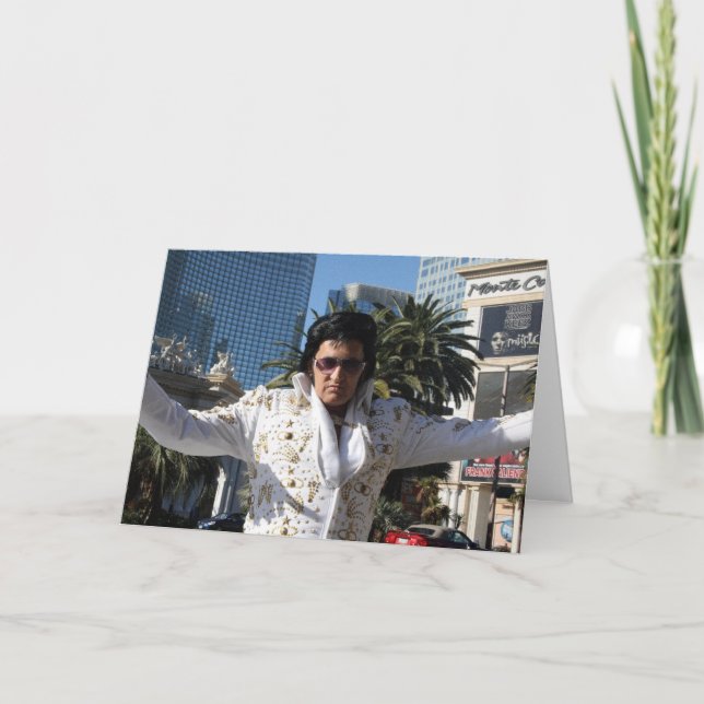 VEGAS IMPERSONATOR FUNNY FARS DAG KUNG-KORT KORT (Framsida)