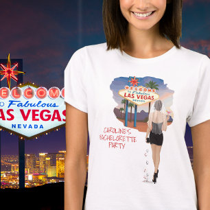 Vegas Möhippa Brunett Brud Minnessak T Shirt
