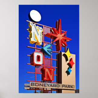 Vegas Neon Boneyard Poster
