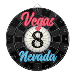 Vegas Nevada Biljard 8 Boll Design Svart & Elfenbe Darttavla