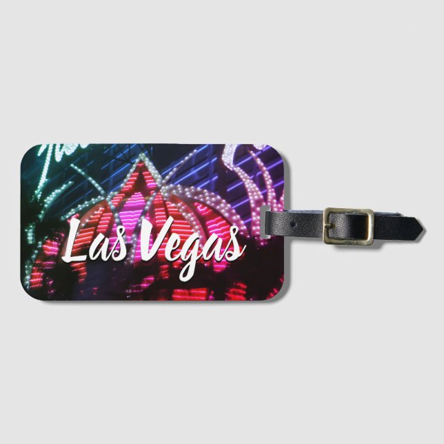 Vegas night ljus Luggage Tag Bagagebricka (Framsida horisontal)