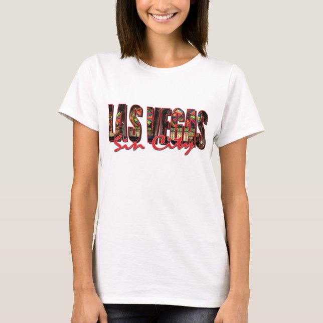 VEGAS ORD och Sin City T Shirt (Framsida)