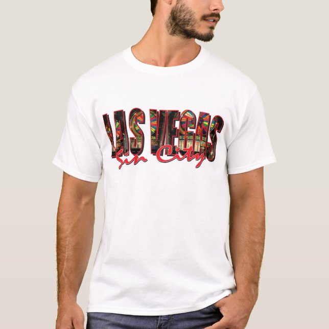 VEGAS ORD och Sin City T Shirt (Framsida)