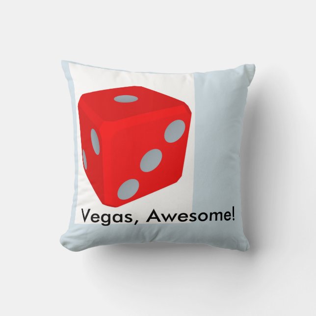 Vegas Quote & Dice Dekorativ kudde (Framsida)