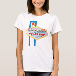 Vegas Resa med ikonen Välkommen till Las Vegas-sig T Shirt