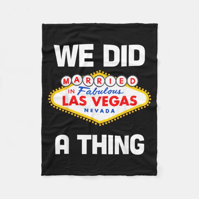 Vegas Sängkammarparty Gift Brudgum Brud Fleecefilt (Framsidan)