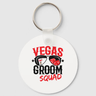 Vegas Sängkammarparty - Gifta i Vegas - Brudgum Sq Nyckelring
