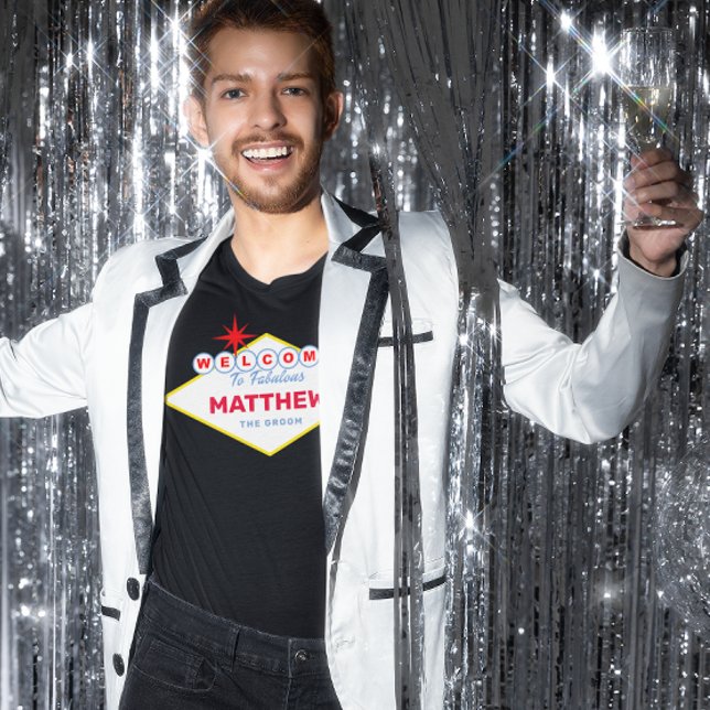 Vegas Sign Celebrant Namn och Tillfälle T Shirt (Skapare uppladdad)