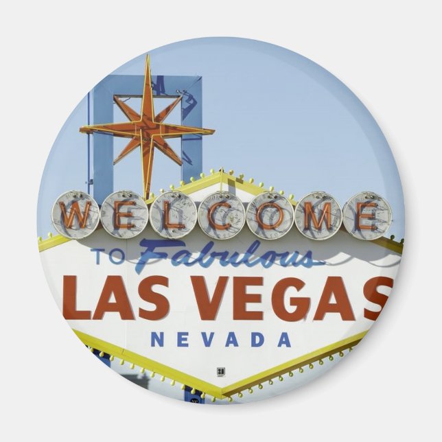 Vegas Sign Daytime Magnet (Framsidan)