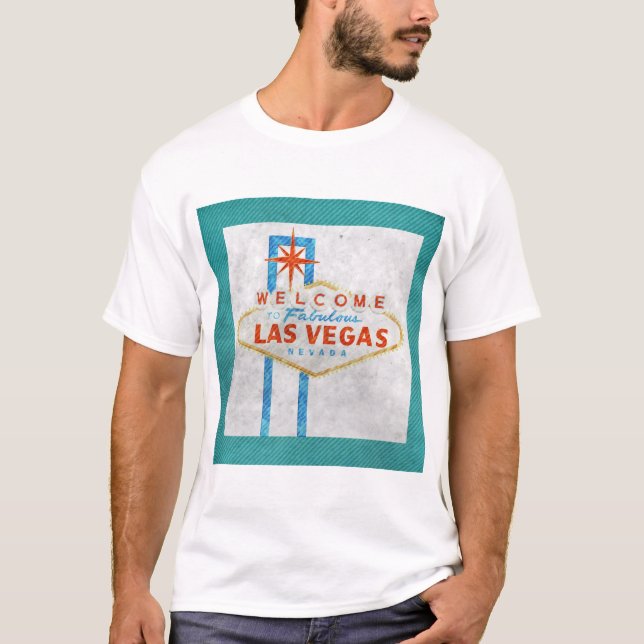 vegas Sign grunge Tee Shirt (Framsida)