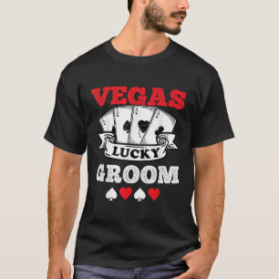Vegas Sjungkarbröllop Gift i Vegas Brudgumssquad T Shirt