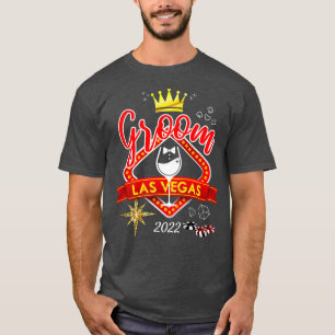 Vegas Sjungkarbröllop Grupp Gift I Vegas Brudgum T Shirt
