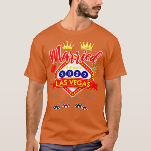Vegas Sjungkarfest Gift i Vegas Brudgum Brud  T Shirt