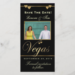 Vegas-tema spara datumbildkortet datumet