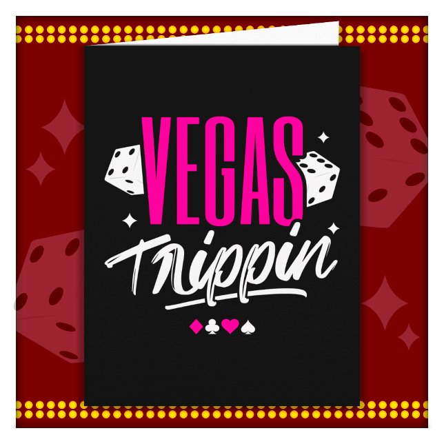 Vegas Tjejresa Vegas Födelsedag Las Vegas Semester Kort (Skapare uppladdad)