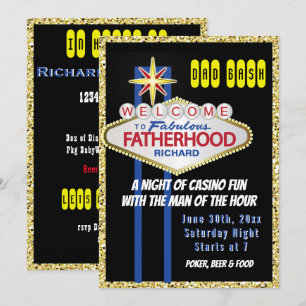Vegas Välkommen till Fabulous Fathernature Baby Sh Inbjudningar