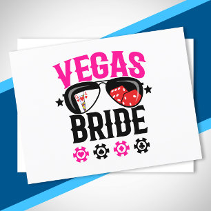 Vegasbröllop - Brud - Vegas möhippa Vykort