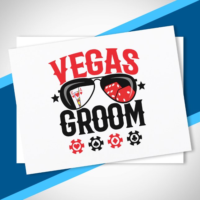 Vegasbröllop - Brudgum - Vegas Svägerskapsfestgäng Vykort (Skapare uppladdad)