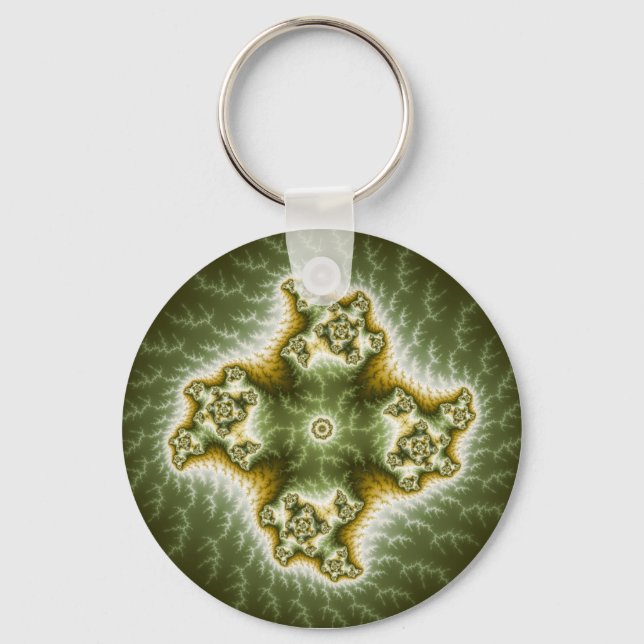 Vegetabilisk cell - Fractal Art Nyckelring (Framsida)