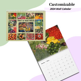 Vegetabilisk frukt, matskalender 2024 kalender
