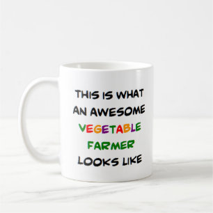 vegetabilisk jordbrukare, fantastisk kaffemugg