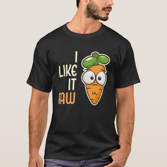 Vegetabilisk morot jag gillar den rå Vegan-livssti T Shirt (Framsida)